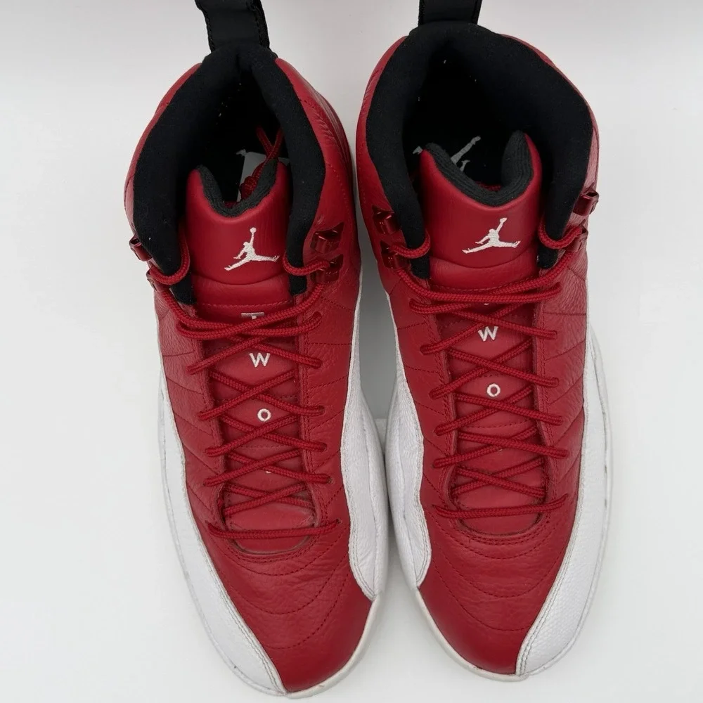 Jordan 12 Retro Gym Red Alternate 2018 White 130690-601 Size 11m Very Nice Pair